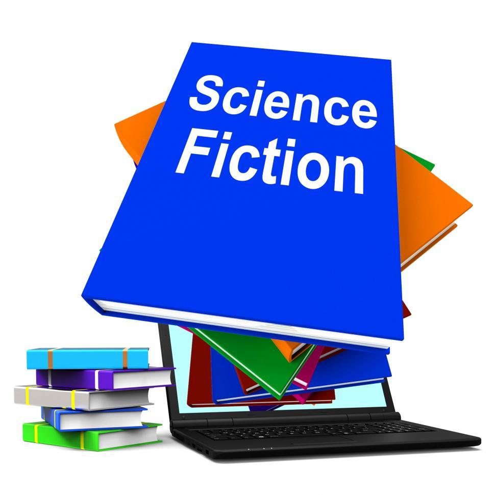 Free Image of Science Fiction Book Stack Online Shows SciFi Books 