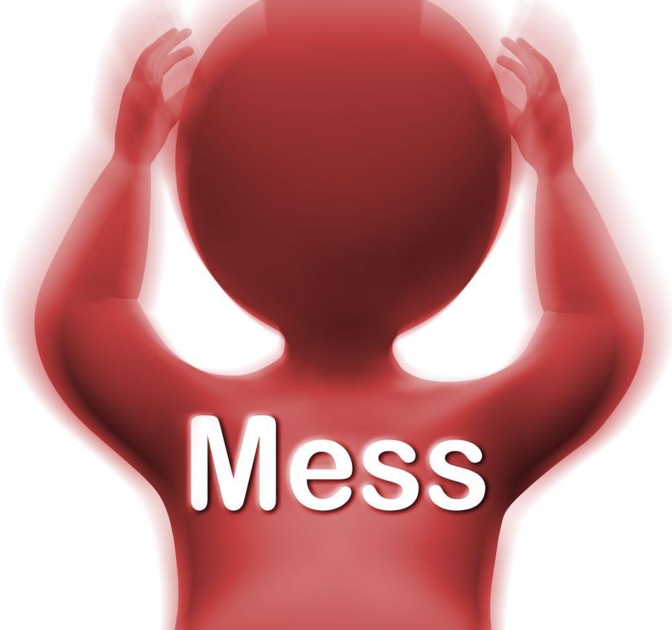 Free Image of Mess Man Shows Chaos Disorder And Confusion 