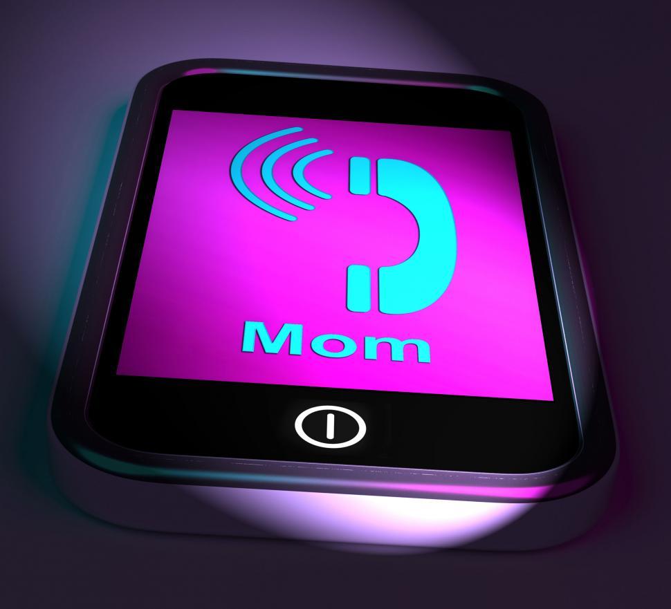 Free Image of Call Mom On Phone Means Talk To Mother 