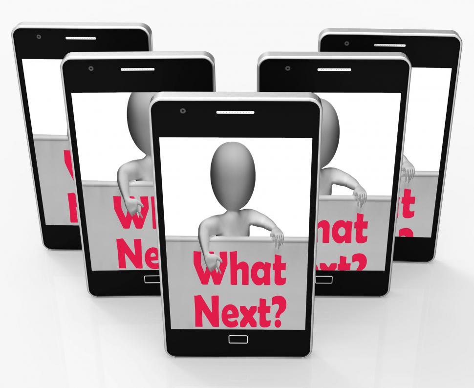 Free Image of What Next Sign Shows Asking Procedure And Plan 