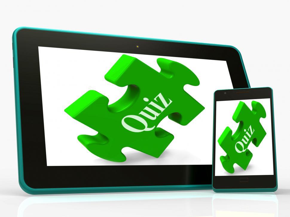 Free Image of Quiz Tablet Shows Exam Test Or Game 