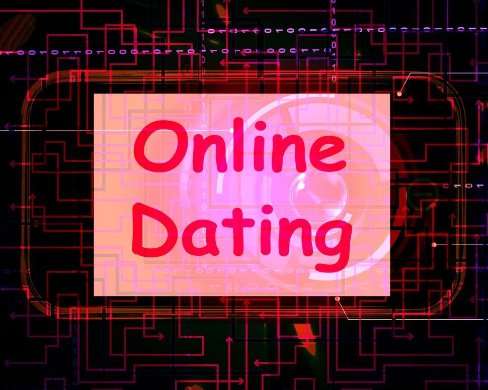 Free Image of Online Dating  On Screen Shows Romancing And Web Love 