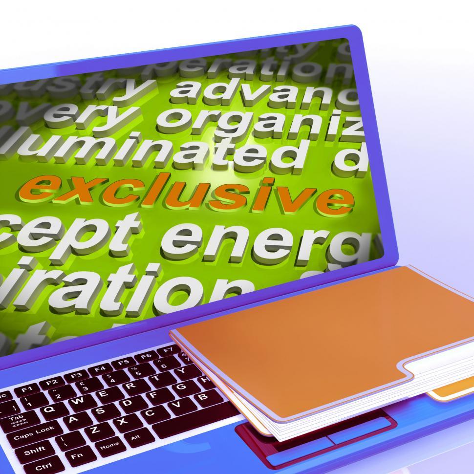 Free Image of Exclusive Word Cloud Laptop Shows Limited Unique And Rare Produc 