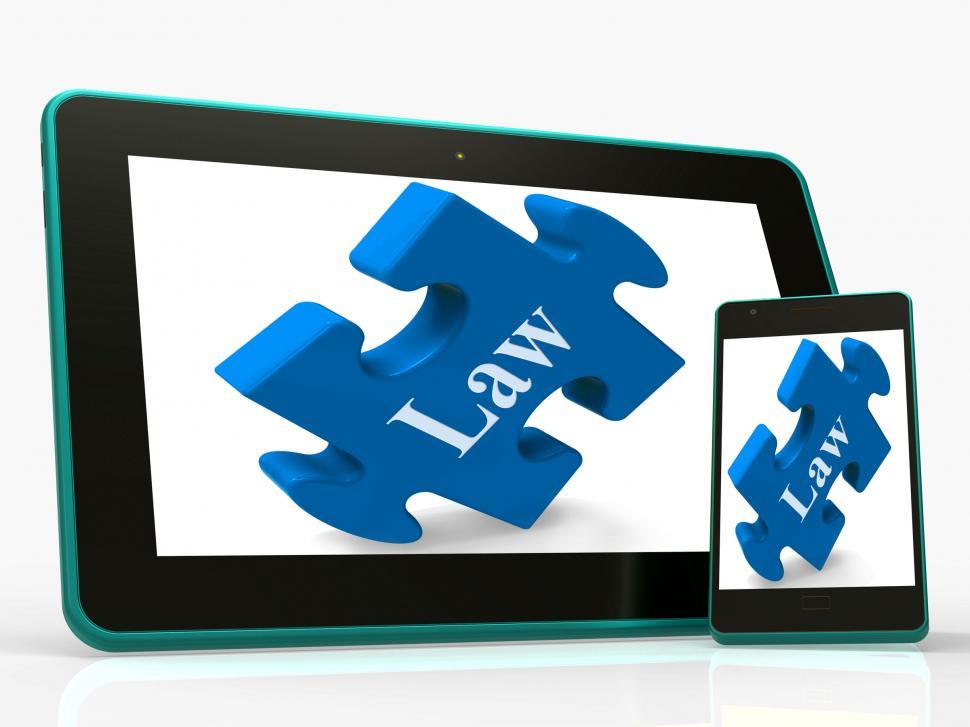 Free Image of Law Smartphone Means Legislation And Justice Information Online 