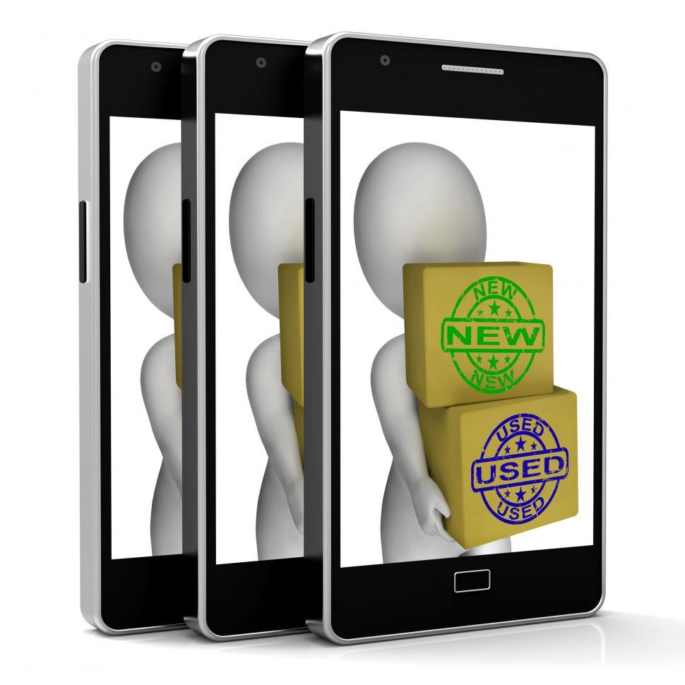 Free Image of New And Used Boxes Phone Mean Newly Made And Second-Hand Goods 