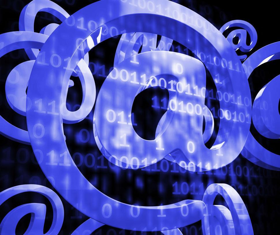 Free Image of Email Sign Shows Sending Message And Communicate 