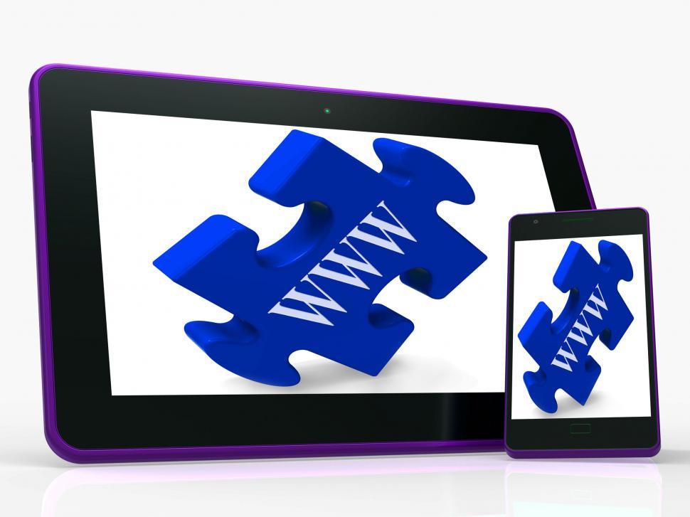 Free Image of WWW Smartphone Shows Internet Web And Online 