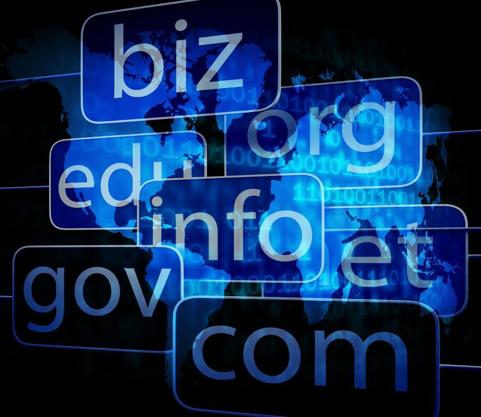 Free Image of biz com net shows websites internet and seo 