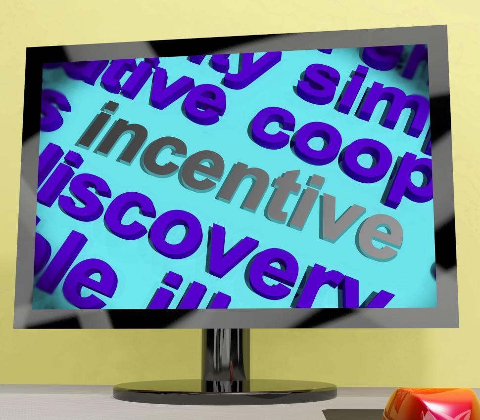 Free Image of Incentive Word Screen Shows Motivation Enticement Or Reward 
