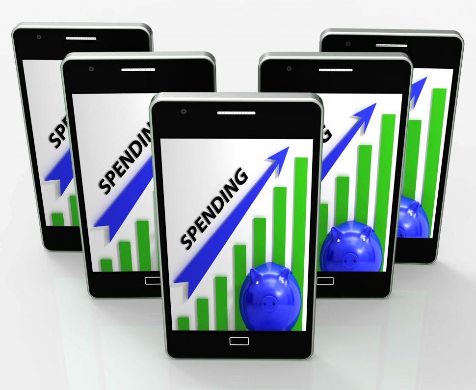 Free Image of Spending Graph Phone Means Costs Expenses And Outlay 