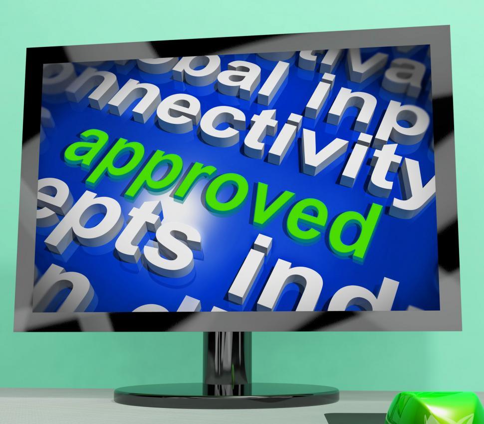 Free Image of Approved Word Cloud Shows Approved Passed or Verified 