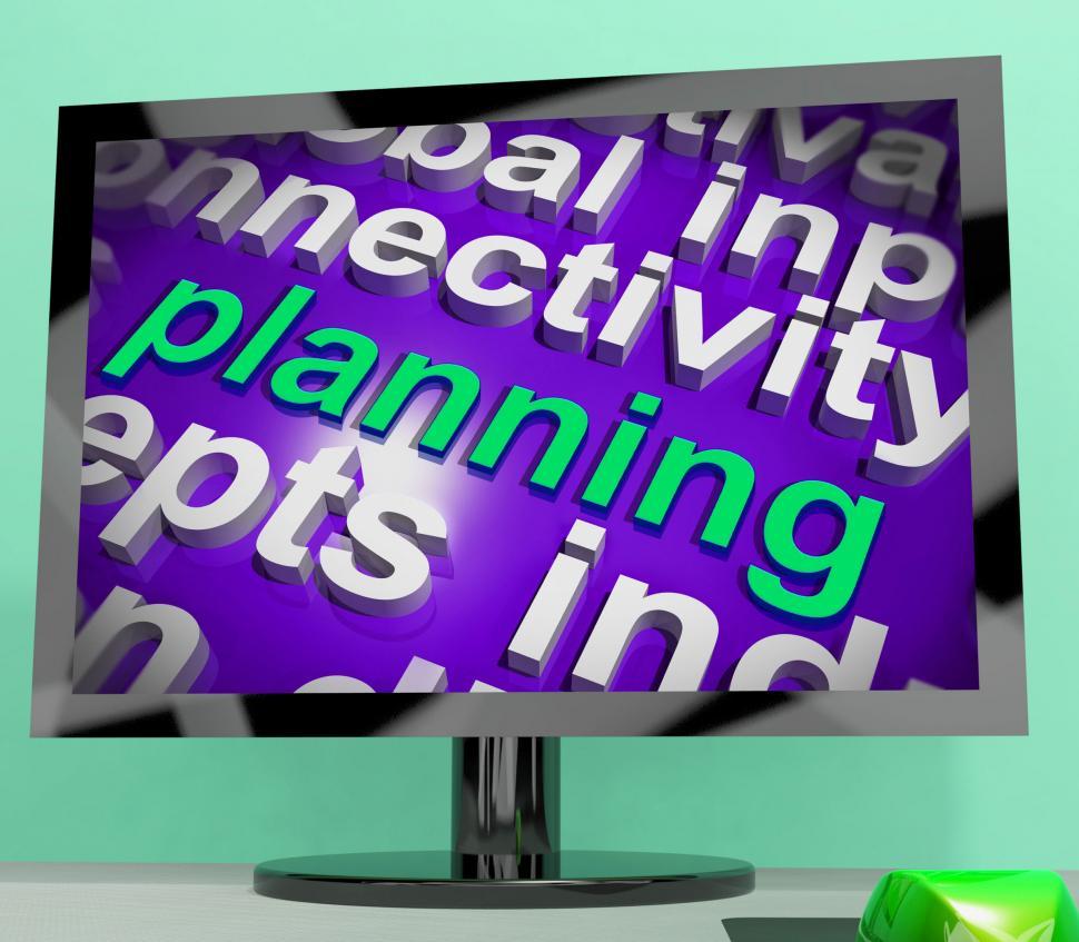 Free Image of Planning Word Cloud Shows Objectives Plan And Organize 