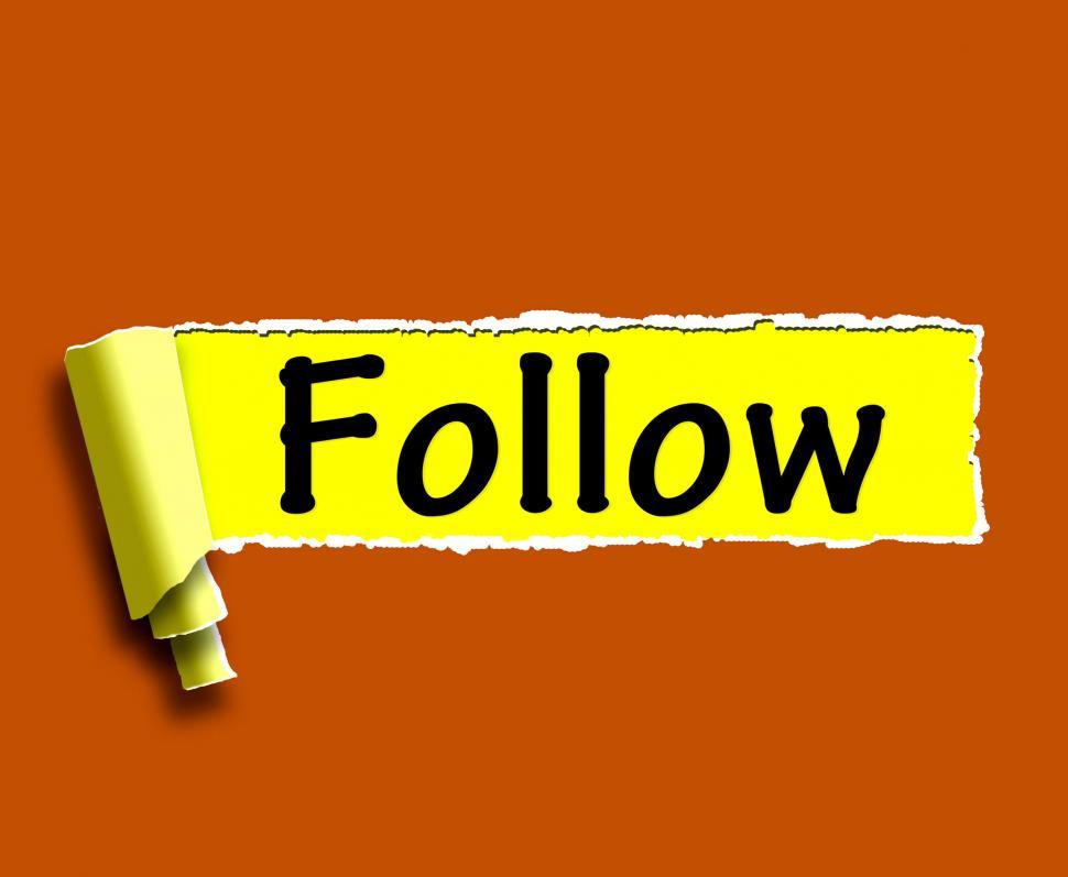 Free Image of Follow Word Means Following On Social Media For Updates 
