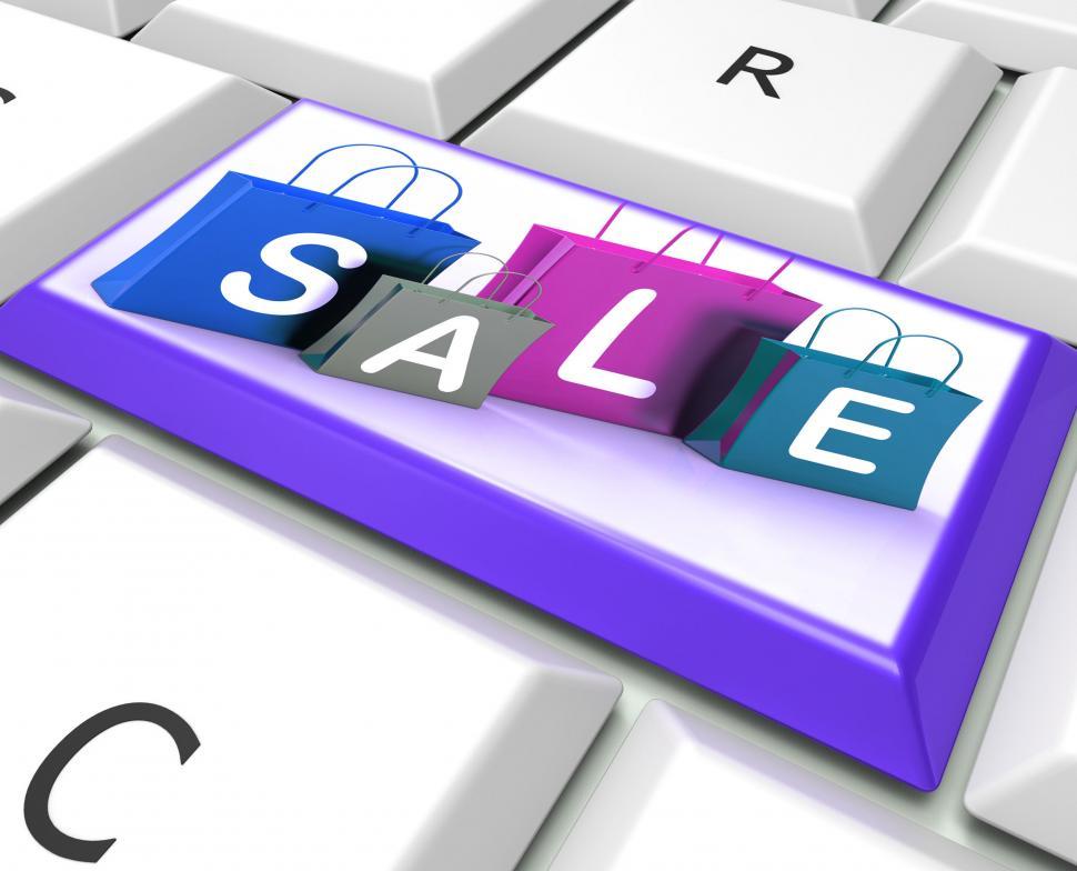 Free Image of Sale On Shopping Bags Key Shows Bargains And Promotions 