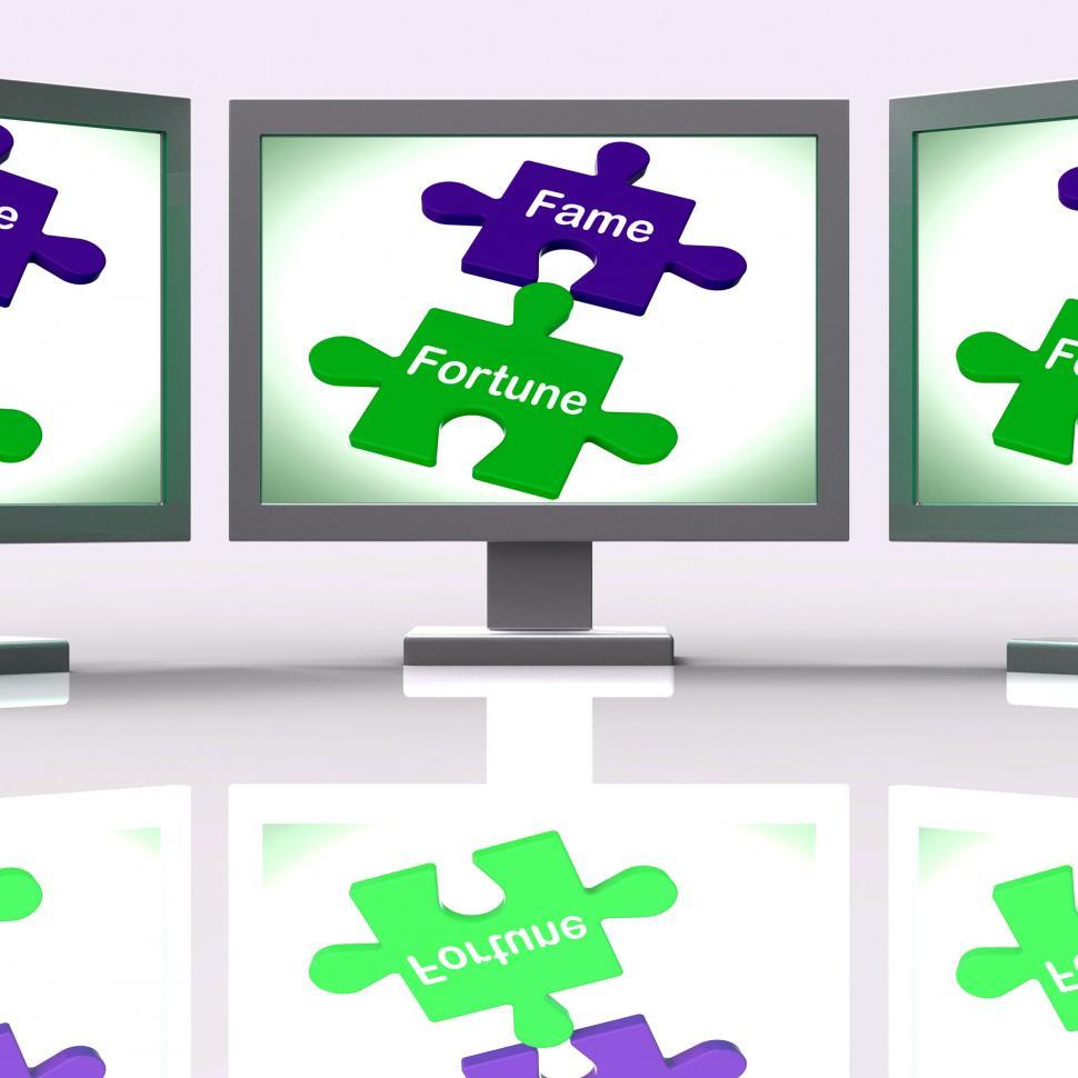 Free Image of Fame Fortune Puzzle Screen Shows Celebrity Or Well Off 