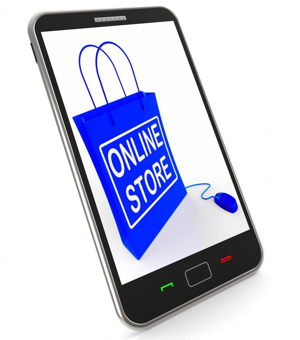 Free Image of Online Store Bag Represents Internet Commerce and Selling 