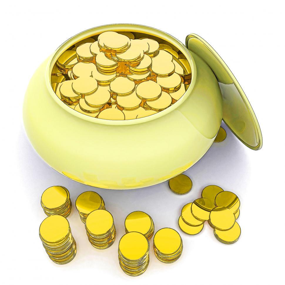 Free Image of Pot Of Gold Means Money Or Lucky 