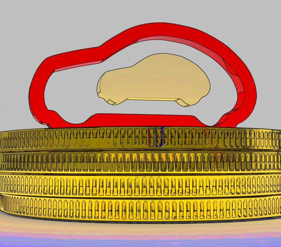 Free Image of Car And Money Shows Automobile Market Or Business 