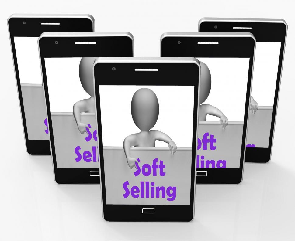 Free Image of Soft Selling Phone Shows Friendly Sales Technique 