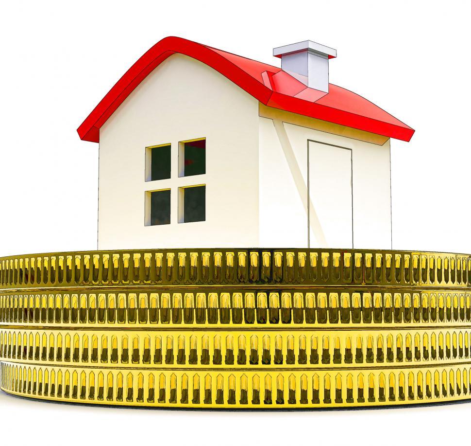 Free Image of House Money Shows Buying Or Selling Real Estate 