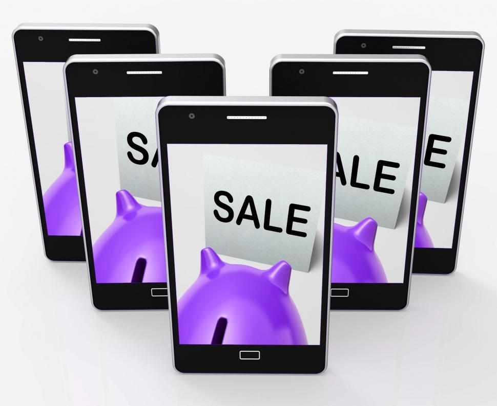 Free Image of Sale Piggy Bank Means Bargain Promo Or Clearance 