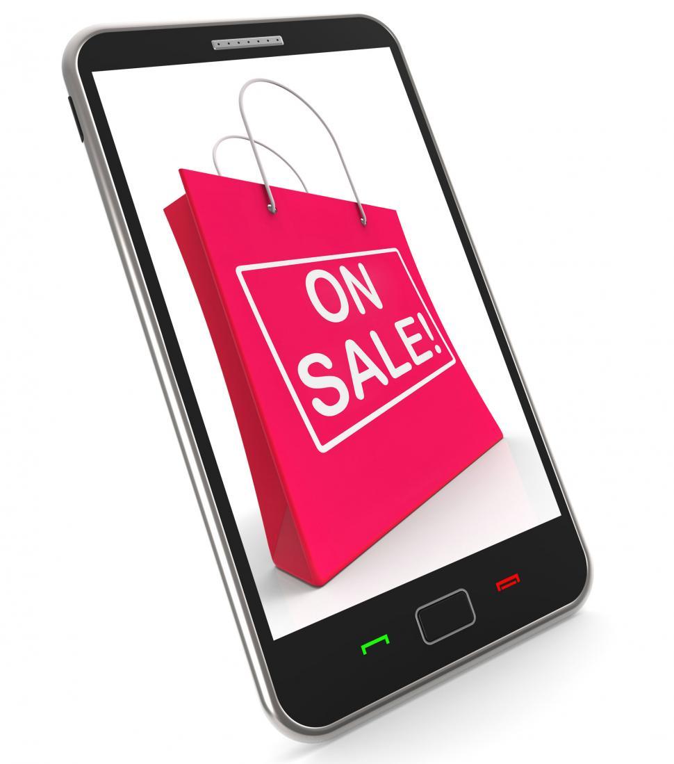 Free Image of On Sale Shopping Bags Shows Bargains Savings 