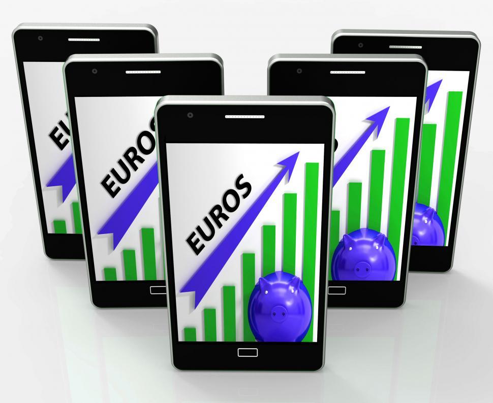 Free Image of Euros Graph Shows Rising European Currency Value 