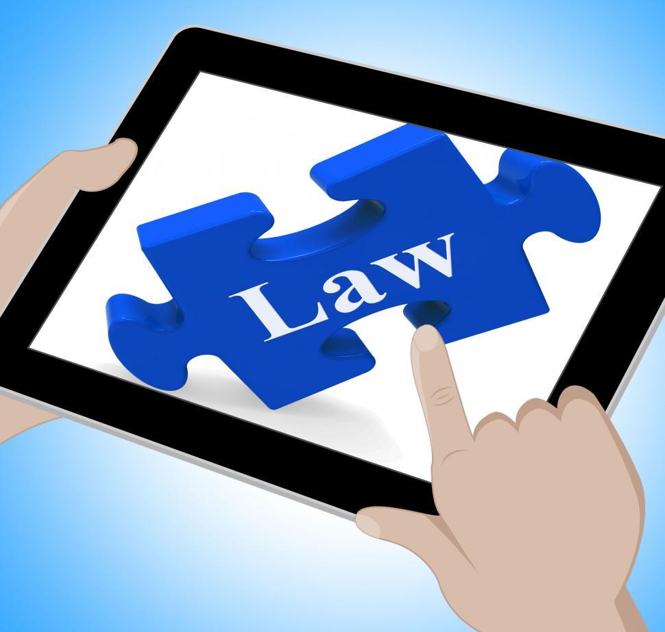Free Image of Law Tablet Means Justice And Legal Information Online 