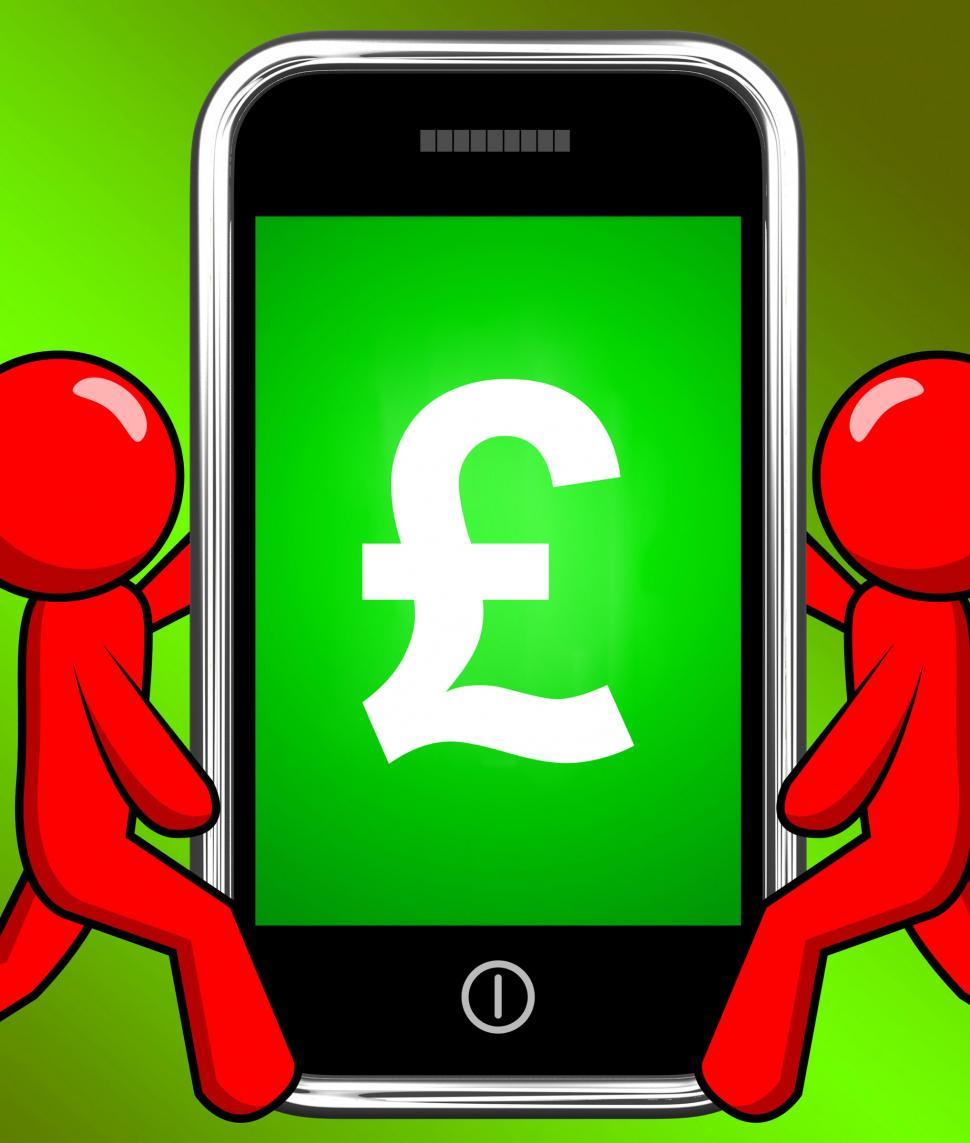 Free Image of Pound Sign On Phone Displays British Money Gbp 