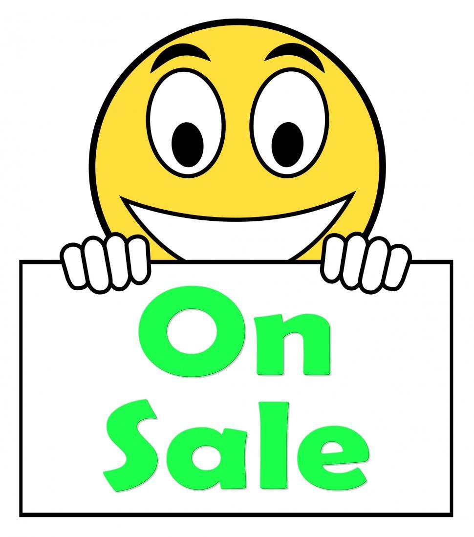 Free Image of On Sale Sign Shows Promotional Savings Or Discounts 