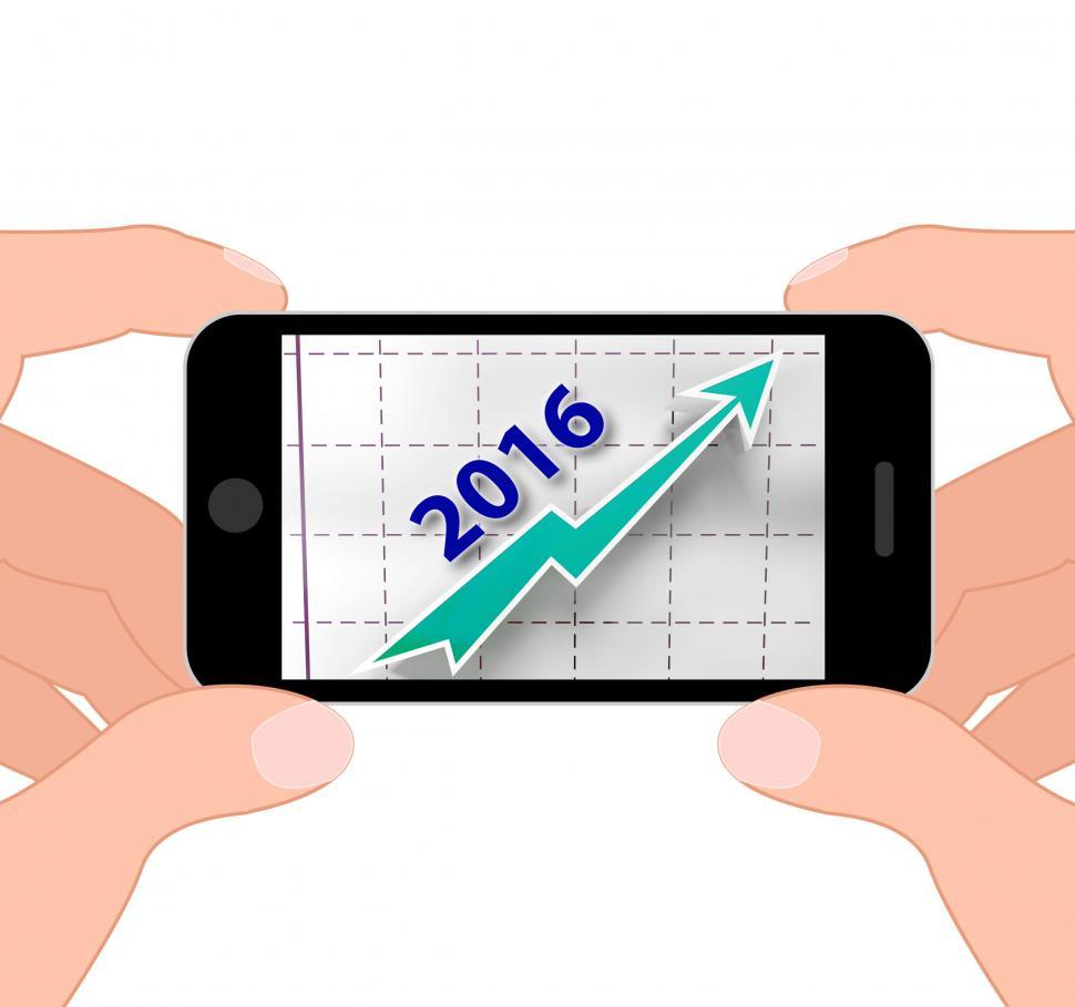 Free Image of Graph 2016 Displays Forecast Of Rising Sales 