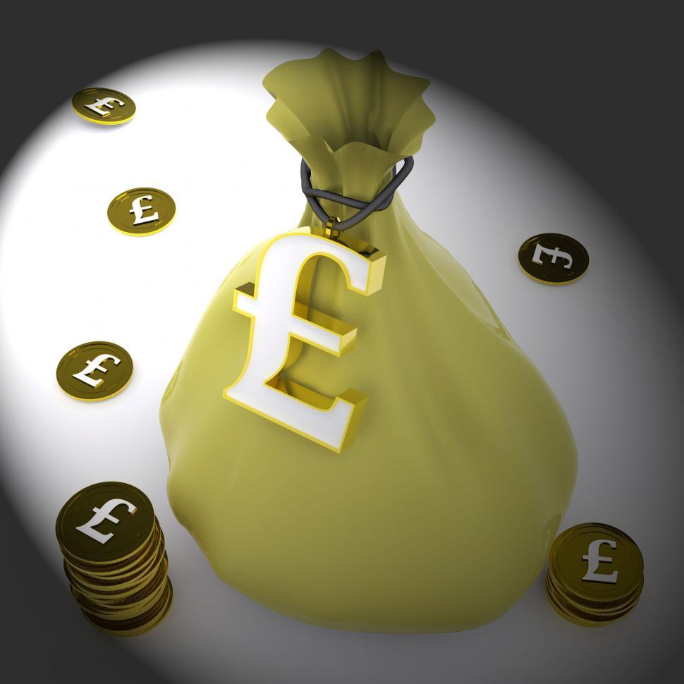 Free Image of Pound Bag Means British Wealth And Money 