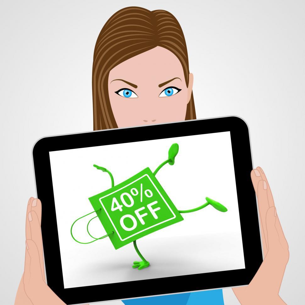 Free Image of Handstand Shopping Bag Forty Percent Off Displays 40 Reduction 
