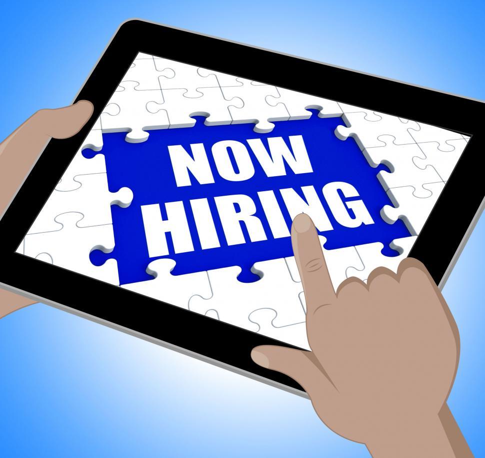 Free Image of Now Hiring Tablet Means Job Vacancy And Recruitment 
