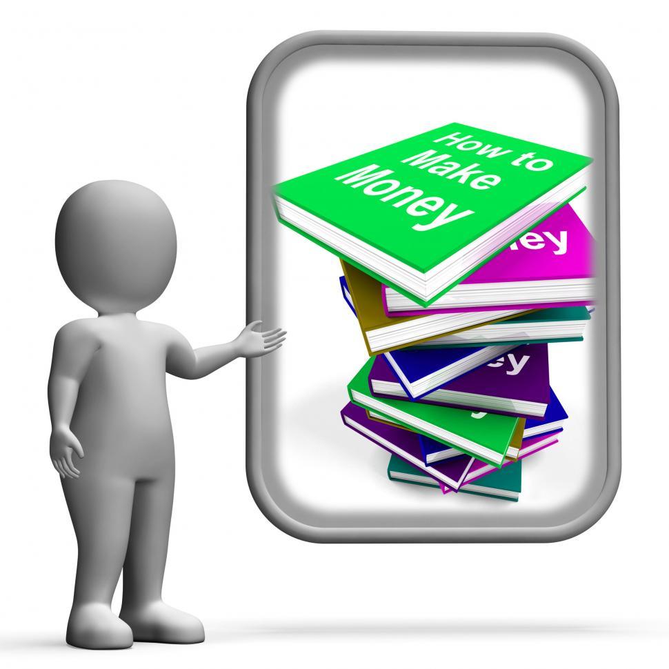 Free Image of How To Make Money Book Stack Displays Earn Cash 