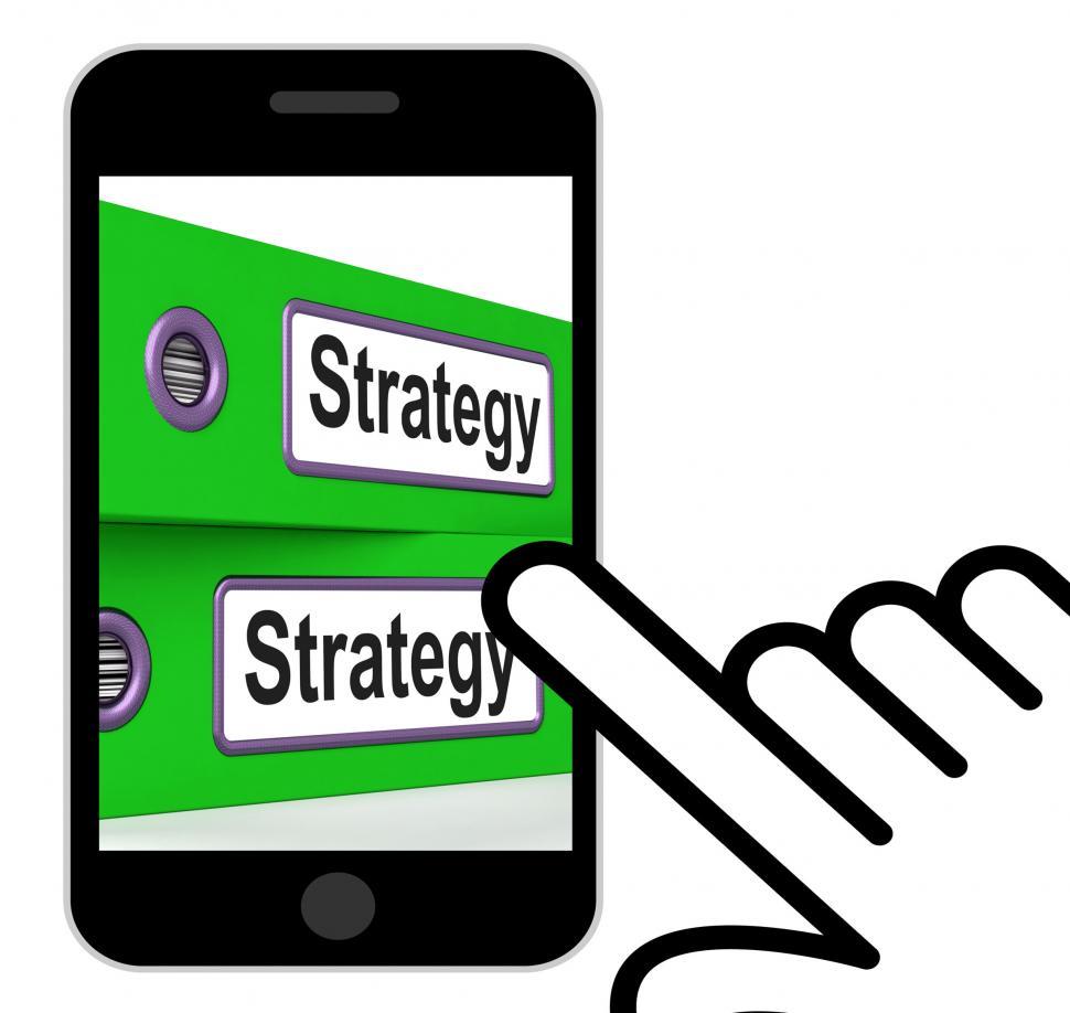 Free Image of Strategy Folders Displays Strategic Planning And Business Proces 