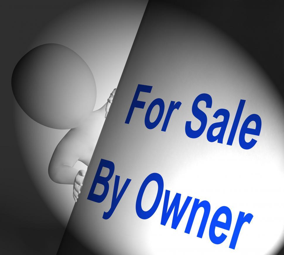 Free Image of For Sale By Owner Sign Displays Listing And Selling 