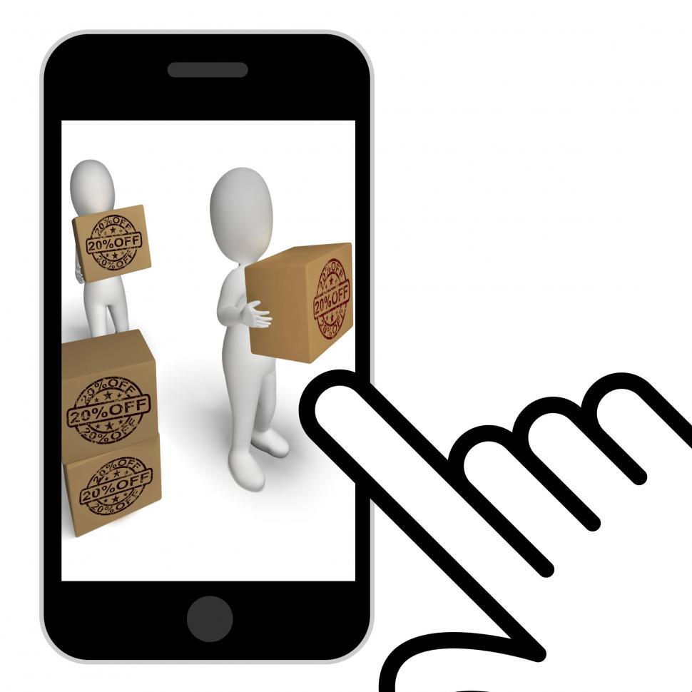 Free Image of Twenty Percent Off Boxes Displays 20  Price Markdown 