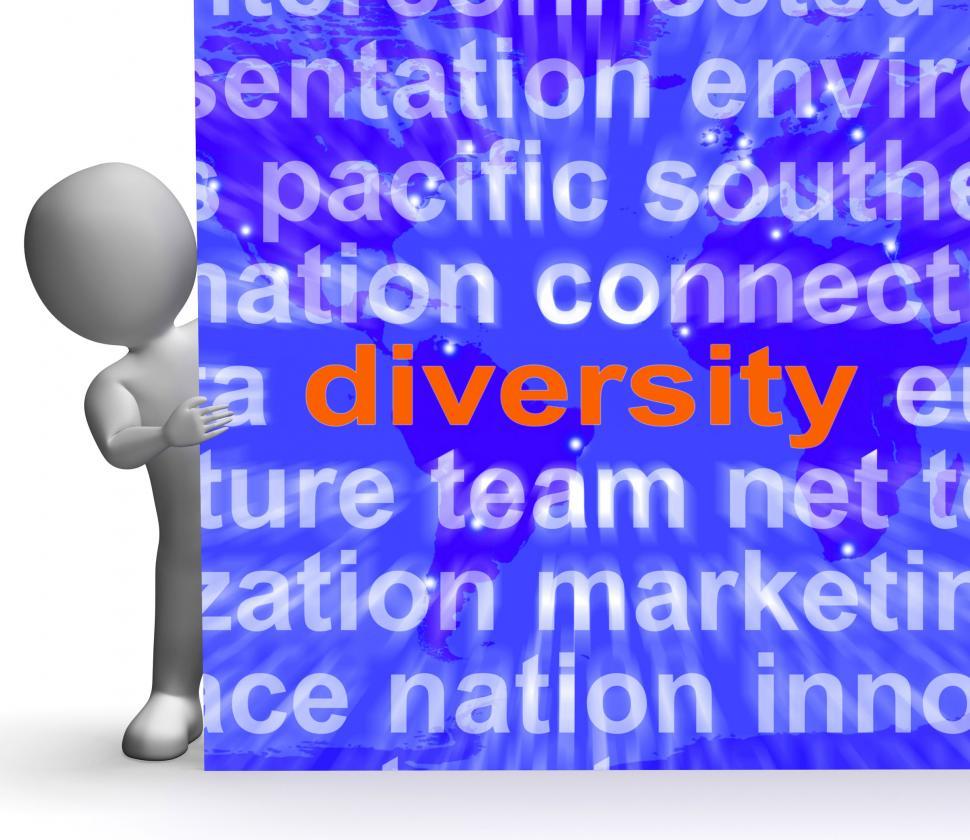 Free Image of Diversity Word Cloud Sign Shows Multicultural Diverse Culture 