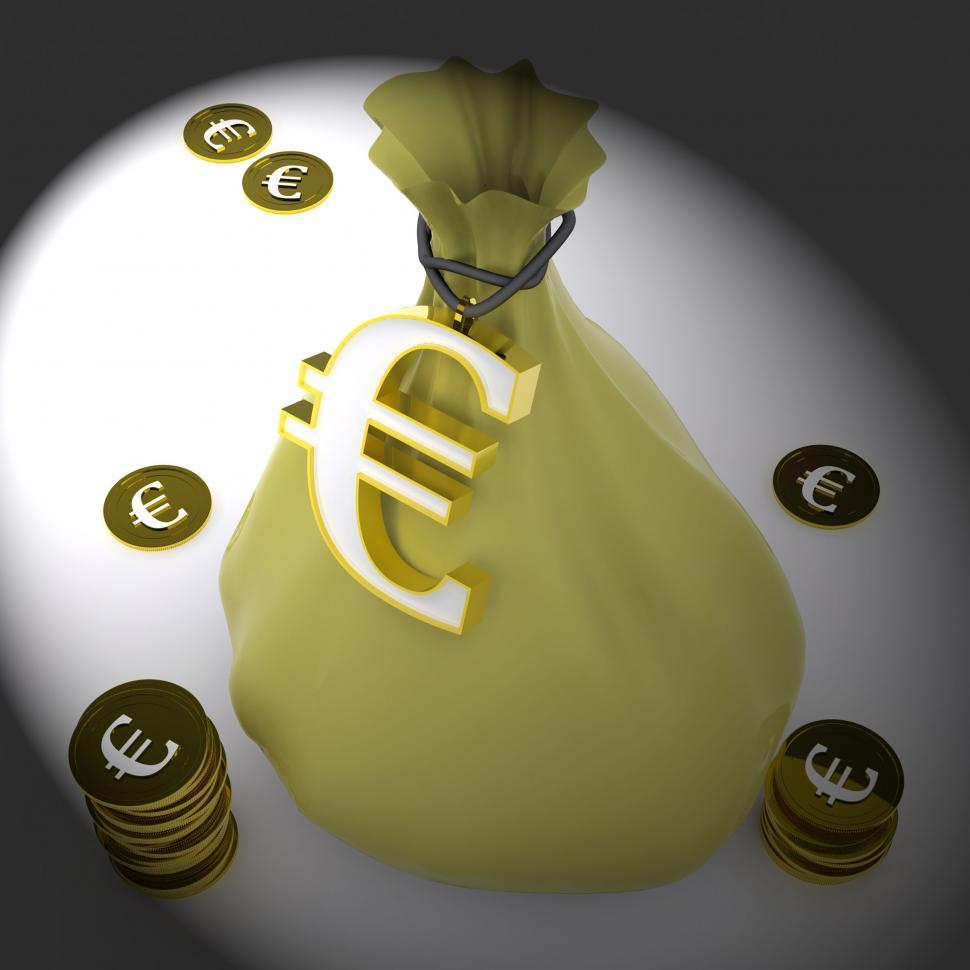 Free Image of Euro Bag Means European Wealth Or Money 