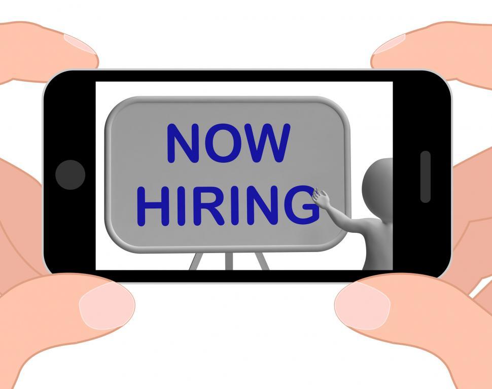 Free Image of Now Hiring Phone Means Job Vacancy And Employment 