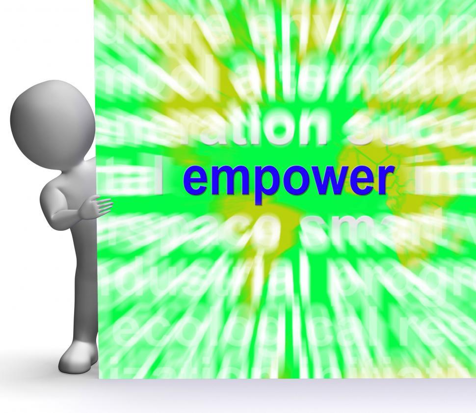 Free Image of Empower Word Cloud Sign Means Encourage Empowerment 