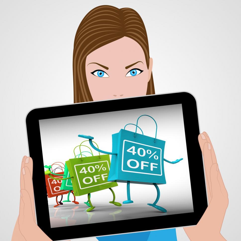 Free Image of Forty-Percent Off Bags Displays Sales and 40 Discounts 