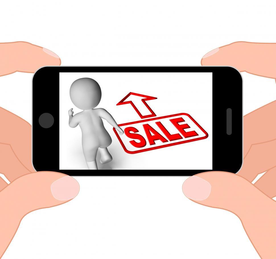 Free Image of Sale And Running 3D Character Displays Hurry Save Promotion 