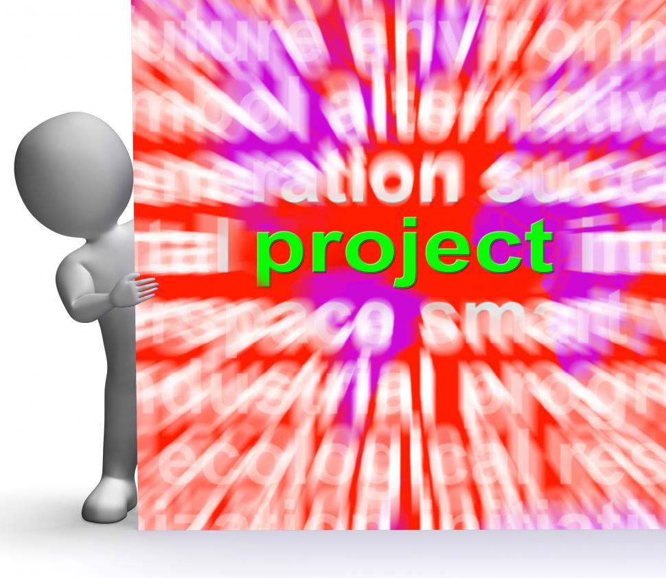 Free Image of Project Word Cloud Sign Shows Plan Mission Or Task 