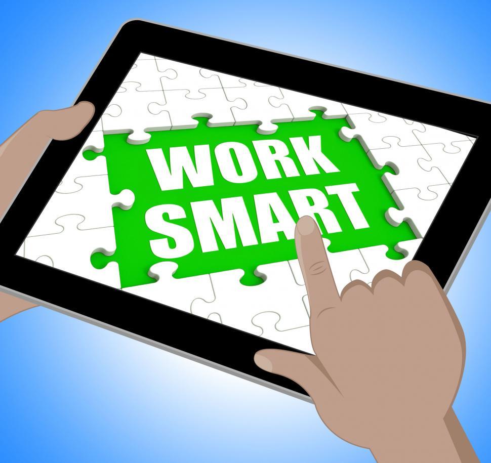 Free Image of Work Smart Tablet Means Employee Productivity And Efficiency 