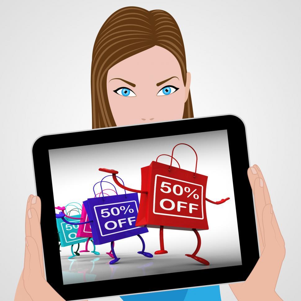 Free Image of Fifty-Percent Off Bags Displays Sales and 50 Discounts 