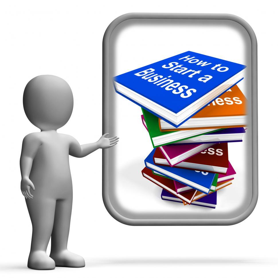 Free Image of How To Start A Business Book Stack Displays Begin Company Partne 