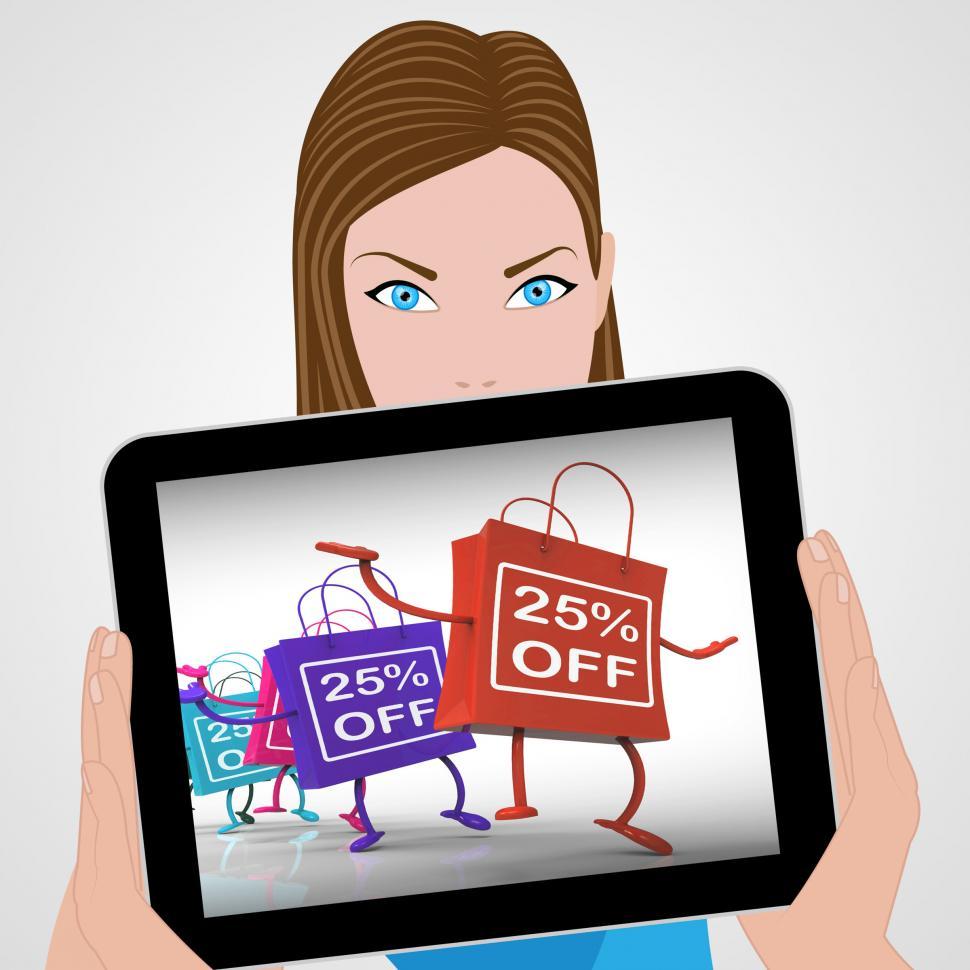 Free Image of Twenty-five Percent Off Bags Displays 25 Sales 