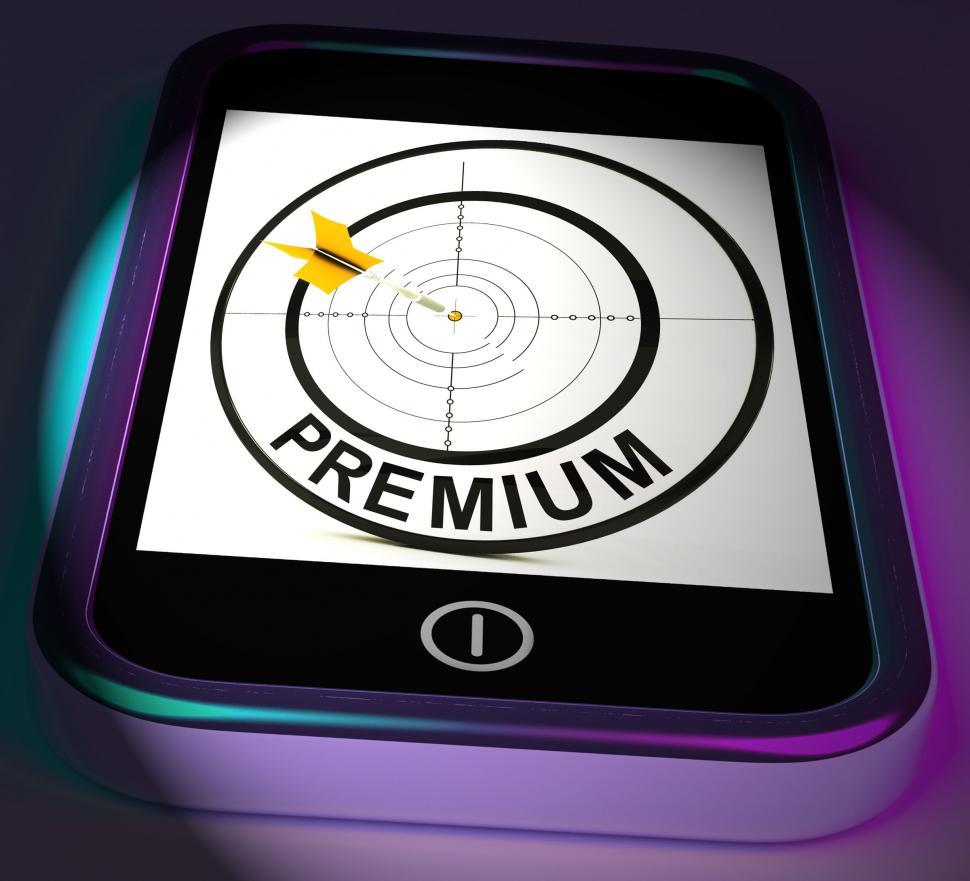 Free Image of Premium Smartphone Displays Excellent Goods Or Services On Inter 